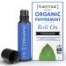 Organic Peppermint Essential Oil Rollerball Roll On - Relieves Head Tension Pregnancy Essentials Soothes Aches - Premium Quality Therapeutic Grade Aromatherapy