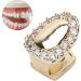 Excessive Gold-Silver Grill Mouth Teeth - Individual Grill Cap for Parties | Diamond Gold Tooth Grills - Buy Online on GoSupps.com