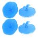 uxcell Plastic Hair Head Scalp Massage Shampoo Brush Comb 4Pcs Sky Blue