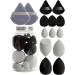 Makeup Sponge Set Soft Makeup Sponge Blender Sponges For Liquid Cream And Powder Powder Puff Long Lasting Beauty Sponge Wet & Dry Use For Women Black - Buy Online on GoSupps.com
