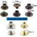 125 Sets Chicago Screws Assorted Kit - DIY Leather Craft Rivets in 5 Colors - 4mm Screw Rivets for Book Binding, Leatherwork - Black, Silver, Golden, Bronze - Buy Online on GoSupps.com