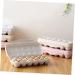 KOMBIUDA 2pcs 12 Mustard Egg Holder for Fridge Eggs Organic Refrigerator Egg Holder Storage Box Plant Avocado Khaki 30X11cm - Buy Online on GoSupps.com