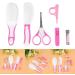 Qiilu Durable Anti-Scratch Baby Nail Kit - Colorful Grooming Set for New Parents - Pink - Buy Online on GoSupps.com