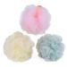 Shower Loofah Exfoliating Body Scrubber Gentle Cleansing Bath Pouf for Shower Travel Loofah for Women for Men Beige Cyan-Gray Pink 3 Pack single mesh