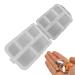 Travel Pill Organizer Box - Foldable Personal Daily Pill Case with 10 Grids Travel Pill Holder for Vitaming Fish Oils White