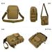Yakmoo Tactical Shoulder Bag | MOLLE System Crossbody & Messenger Waterproof Bag for Outdoors - Brown - Buy Online on GoSupps.com
