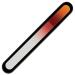 Mont Bleu Large Colour Crystal Nail File in Black Pouch - Genuine Czech Tempered Glass - Handmade in Czech Republic 1 piece Blood Orange