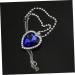 COLLBATH Shaped Necklace Heart Plated Blue Women Alloy Royal - Buy Online on GoSupps.com