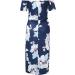 Briskorry V-Neck Flower Case Lighter Knielang Business Dresses - Elegant Summer Party Dress for Women | Sexy Ruffled Hem Vintage XXL Blue - Buy Online on GoSupps.com