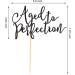 Arthsdite Aged to Perfection Cake Topper Happy Birthday Engagement Retirement Party Decorations Supplies - Black Glitter - Buy Online on GoSupps.com