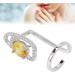 TIKATARER Nail Rings Fingernail Ring Rhinestones Nail Ring Nail Rings With Nails Attached Shiny Delicate Finger Nail Cover Ring Nail Art Charm for Dancing Party Dating (Yellow) - Buy Online on GoSupps.com