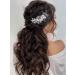 CASDRE Rhinestone Bride Wedding Headpiece Pearl Hair Accessories - Silver Bridal Headband for Women and Girls - Buy Online on GoSupps.com