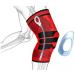 Compression Knee Sleeve for Athletes & Pain Relief Optimal Injury Recovery | Black/Blue Large - International Shipping - Buy Online on GoSupps.com
