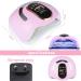 Roexun 168W Nail Dryer - UV LED Lamp with 4 Timers | 36 UV Light Nail Polish Dryer | Removable Magnetic Foot | Suitable for All Gels - Pink - Buy Online on GoSupps.com