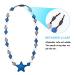2 Pack Baby Silicone Sensory Chew Necklaces - BPA Free Teething & Nursing Toys for Breastfeeding - Freezable & Dishwasher Safe - Blue & Gray Stars - Buy Online on GoSupps.com