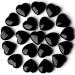 XIANNVXI 20 Pcs Black Obsidian Crystal Heart Stones Natural Obsidian Crystals Black Tourmaline Healing Gemstones Reiki Palm Stones for Meditation Energy Balancing