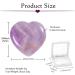 Amethyst Crystal Heart Worry Stone - Quartz Healing Chakra Gem for Jewelry Making & Reiki Therapy - Buy Online on GoSupps.com
