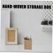 ABOOFAN Cardboard Woven Storage Box Basket - Desk Waste Bin & Wicker Pen Holder for Office Organization - Buy Online on GoSupps.com