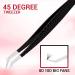 4 Pcs Black Diamond Grip Eyelash Extension Tweezers Set - SialBE Straight and Curved Lash Tweezers with Silver Tip - Buy Online on GoSupps.com