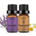 yethious Chamomile Lavender Essential Oil Set Pure Chamomile Lavender Aromatherapy Oils 2 Pack Organic Chamomile Essential Oil for Diffuser Chamomile+Lavender