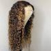 Nabeauty Highlight Lace Front Curly Wig 18 Inch | Human Hair T Part 13x6 Lace Frontal Wigs 4/27 | Pre Plucked with Baby Hair 130% Density - For Women - Buy Online on GoSupps.com