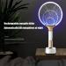 2 in 1 Electric Mosquito Swatter Silent Pest Control Insect Trap Racket 1200mAh USB Rechargeable Anti Fly Bug Zapper Killer Black - Buy Online on GoSupps.com