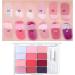 zwxqe Lip Gloss Palette 12 Colors Shine Tint Hydrating Mouth Compact Moisturizing Color Lipstick Makeup for Women Girls Perfect for Daily Wear and Lips 01 - Buy Online on GoSupps.com