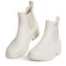 babaka Women Rain Boots Waterproof Ankle Garden Shoes Anti-Slip Chelsea Booties 5.5 White