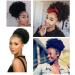 Synthetic Afro Puff Drawstring Ponytail Short Kinky Curly Hair Bun Extension Clip in Ponytail Hairpieces Short Curly Updo Hair Afro Bun Afro Chignon for Women Lady Girls (Black 8Inch) - Buy Online on GoSupps.com