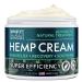 Hemp Cream - Natural Hemp Extract Cream with Arnica & Menthol - for Knees Joints and Lower Back - Extra Strength Cream for Instant Results -Made in USA- 4 oz (1) Off White