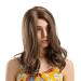 Wig Women Brown Long Hair Curly Long Curls Curly Cosplay Human Brazilian Wavy Synthetic Party