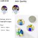 DONGZHOU Round Crystal AB Sew On Rhinestones | Flatback Fancy Rhinestone for Clothes & Jewelry | DIY Gemstone Strass - AB-XIRUS 3042F - Buy Online on GoSupps.com