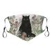 Lieikic cow oral mask mouth protection with motif washable fabric breathable dustproof mouth and nose protection neckerchief for women men (j)