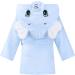 Shop Wytbaby Soft Flannel Bathrobe for Babies | Quick-Dry Hooded Robe - Blue Elephant Design (3-12 Months) - Buy Online on GoSupps.com