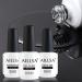 AILLSA Base and Top Coat Set for Gel Nail Polish, 3 Pcs 15ml Anti-scratch No Wipe Matte&Mirror Gloss Top Coat and UV LED Soak Off Base Coat Long-Lasting for Nail Art Home DIY Base and Top Coat Set 3PCS