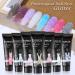 Jascherry 8 Colors Glitter Poly Nail Gel - Best Acrylic Nail Extension Gel for Beginners | Glitter Nail Design - Buy Online on GoSupps.com