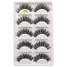 Blue Vesse 5 Pairs Luxurious 3D False Eyelashes Cross Natural Long Eye Lashes Makeup