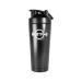 BMP Fitness stainless steel protein shaker 750 ml | Sustainable metal protein shaker with spiral ball | Stainless steel drinking bottle (black)