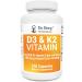 Dr. Berg's Vitamin D3 K2 Supplement w/MCT Oil - Includes 10,000 IU of Vitamin D3, 100 mcg MK7 Vitamin K2, Purified Bile Salts, Zinc & Magnesium for Ultimate Absorption - 120 Capsule