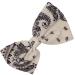 Topkids Accessories Fabric Paisley Print Bow Hair Clip for Girls & Women Hair Accessories for Girls Cute Hair Clip for Girls Bandana Print Bow Clip Unisex Hair Accessory Pretty Bow Hair (White)