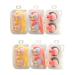 Solustre 6 pc glasses box glasses case glasses case lens boxes for on the way glasses box Portable lens box lens holder lens holder lens container for lentil containers PP colored contact lenses