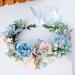 Buy Kemelo Boho Beach Wreath Headband | Blue Flower Crown Halo Garland | Women's Headwear for International Shipping - Buy Online on GoSupps.com