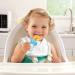 Baby Food Feeder Fresh Food - 2 Pack Fruit Feeder Pacifier Set | 6 Silicone Pacifiers | Baby Feeding Spoon | Teething Toy - Light Blue - Buy Online on GoSupps.com