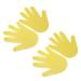 Chiciris 2 pairs of hand shape markers portable non-slip palm marks for children coordination training handprint leaves yellow