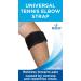 Blue Jay Elite Healthcare Universal Tennis Elbow Brace for Tendonitis & Bursitis - Pain Relief Compression Pad for Men & Women (Black - Buy Online on GoSupps.com