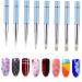Beavorty manicure tools rhinestone tool acrylic nail tools nail art brush nail flower nail art liner Colored Drawing Tool for Manicure nail art pen eyeliner draw flowers Size 1 Picture 1