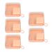 Powder Puff Holder 5 Pieces Cosmetic Puff Holder Transparent Rectangular Portable Makeup Puff Holder with Hanging Ring
