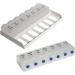 7 Day 14 Compartment AM/PM Pill Box - Easy-Open Push-Button Printed & Braille with Patient Record Cards - International Shipping Available - Buy Online on GoSupps.com