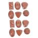 FAVOMOTO 12 Pcs Simulation Chocolate Realistic Artificial Dessert Chocolate Replica Fake Cake Candy in Bulk Cake Decor Educational Chocolate Model Desktop Children Toy 3d Pvc Window Biscuit 3.9X2.8X1.8CMx2pcs 1