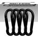 Autmatch Carabiner Clips 3 Spring Snap Hook Buckle Heavy Duty Locking Carabiners 4 Pack M8 - 5/16 Carbon Steel - Black - Buy Online on GoSupps.com